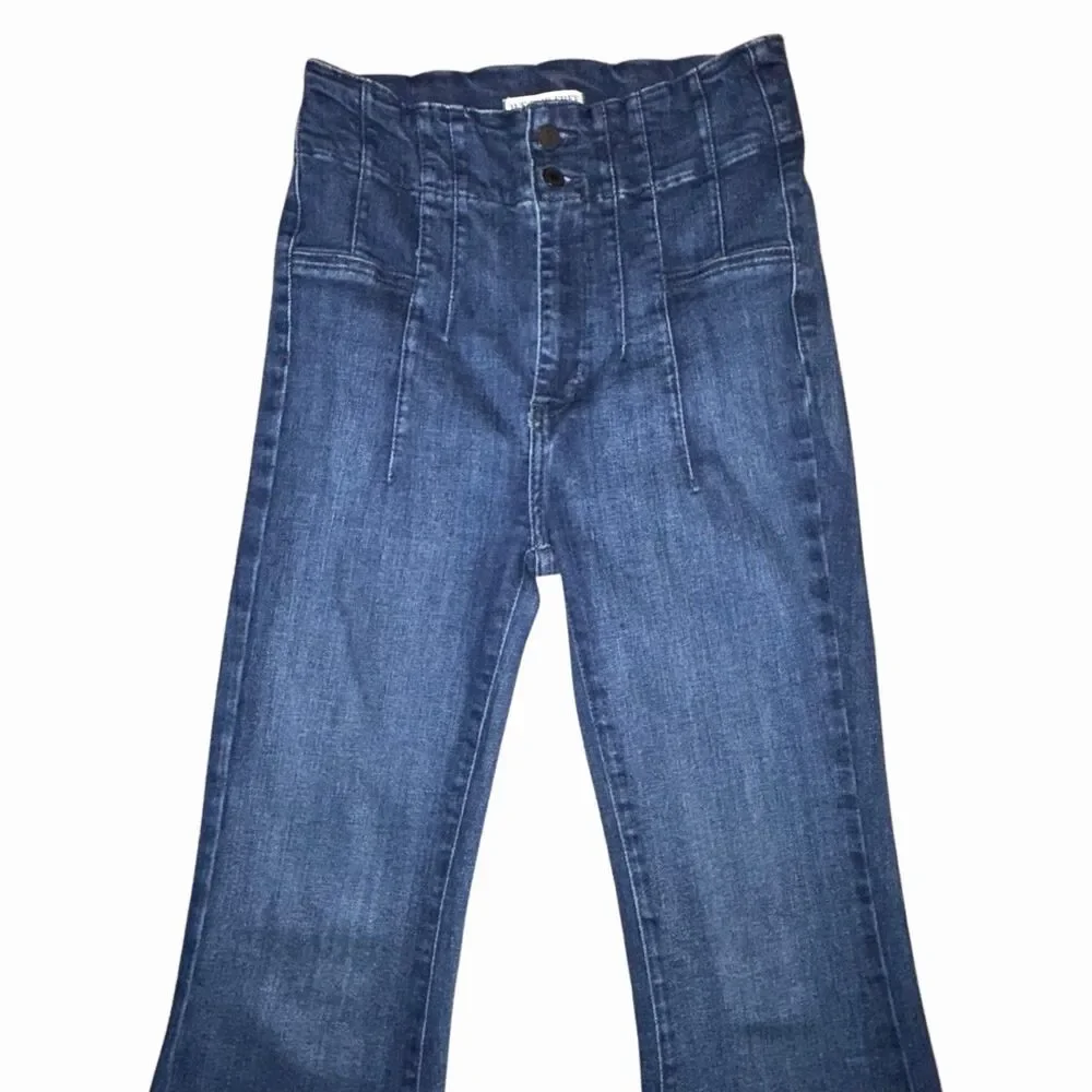 We The Free Jayde High Rise Flare Leg Jeans Size 27 Boho Medium Wash Free People